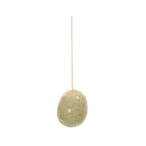 Vilten hanger, paasei, groen, stippen                                                      