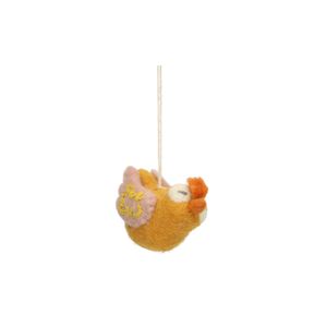 Vilten hanger, kip, geel