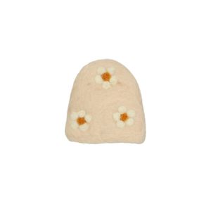 Vilten eierwarmer, bloem, roze 