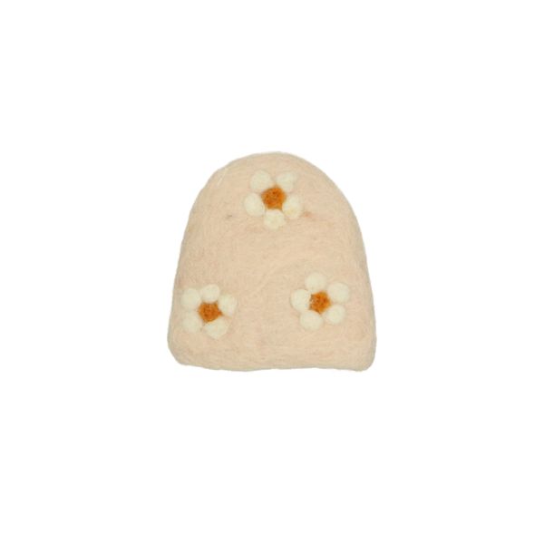Image of Vilten eierwarmer, bloem, roze