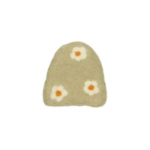Vilten eierwarmer, bloem, groen