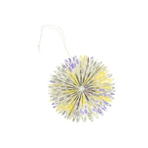 Éventail en papier, fleur, violet