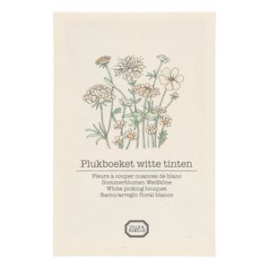 Bloemenzaden, plukboeket, wit