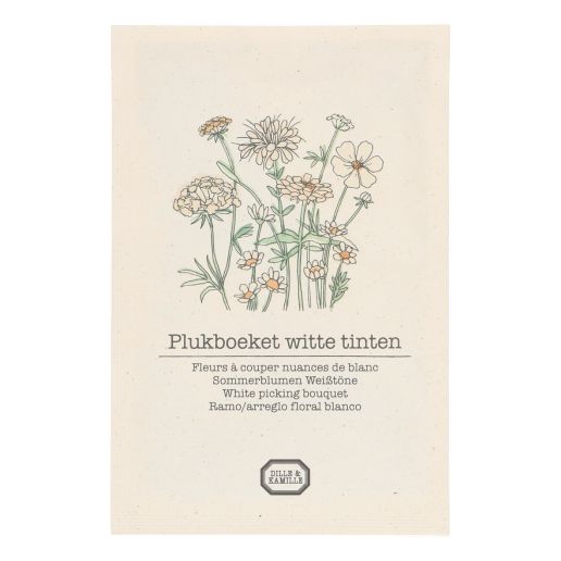 Image of Bloemenzaden, plukboeket, wit