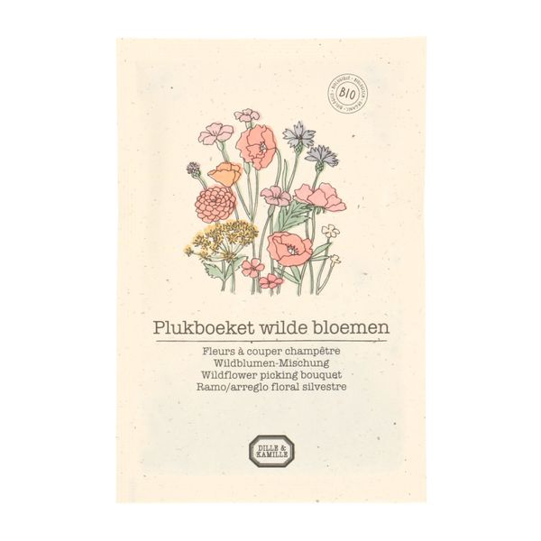 Bloemenzaden, biologisch, plukboeket wilde bloemen, 3 g