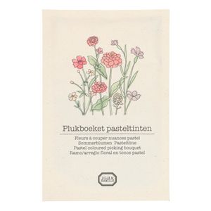 Bloemenzaden, plukboeket, pastel