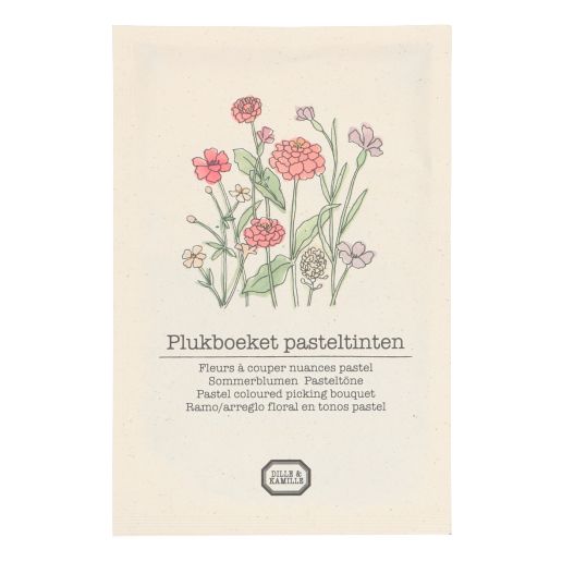 Image of Bloemenzaden, plukboeket, pastel
