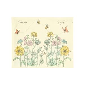 Carte postale avec graines de fleurs, biologique, mélange mellifère