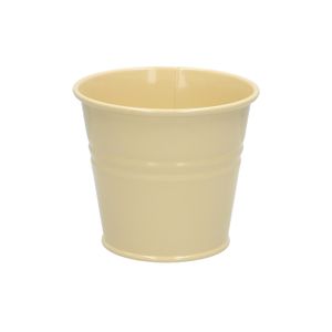 Pot de fleurs, zinc, jaune tendre