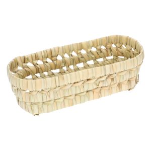 Basket, rectangular, palm leaf