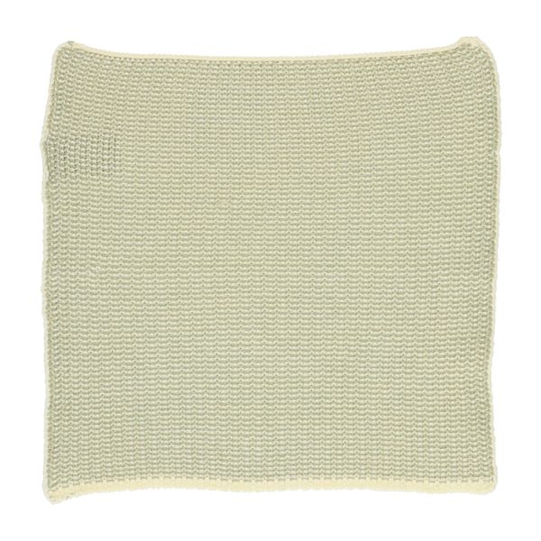 Wipes, knitted, linden tree green 25 x 25 cm, cotton