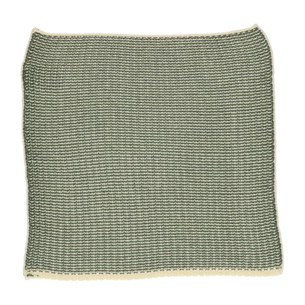 Wipes, knitted, dark green 25 x 25 cm, cotton