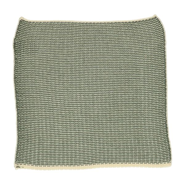 Lavettes, coton tricot, vert foncé, lot de 2, 25 x 25 cm