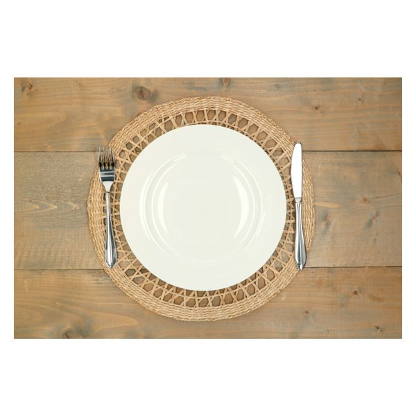 Placemat rond, open, zeegras, Ø 38 cm Placemat rond, open, zeegras, Ø 38 cm