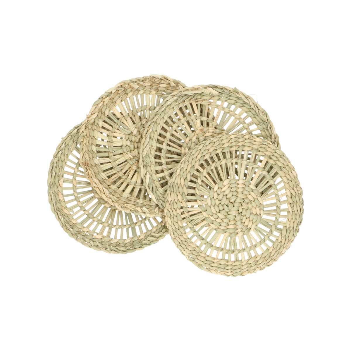 Untersetzer rund, Seegras, Ø 11 cm, 4er-Set
