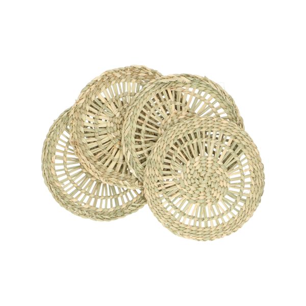 Onderzetter rond, zeegras,Ø 11 cm, 4 stuks