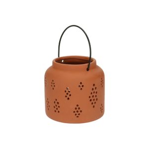 Windlicht, terracotta 12,3 x 11 cm