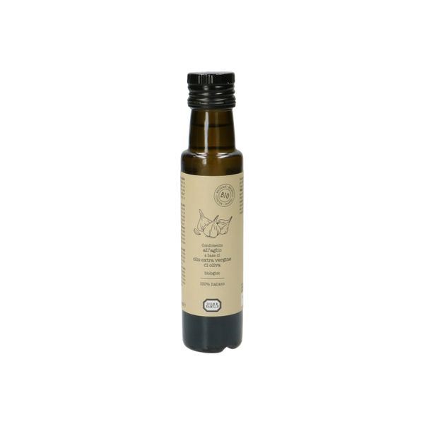 Natives Olivenöl extra, mit Knoblauch, biologisch, 100 ml