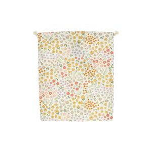 Pochon cadeau, coton, fleurs