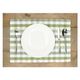 Set de table côtelé, coton bio GOTS, vert, carreaux, 35 x 50 cm Set de table côtelé, coton bio GOTS, vert, carreaux, 35 x 50 cm