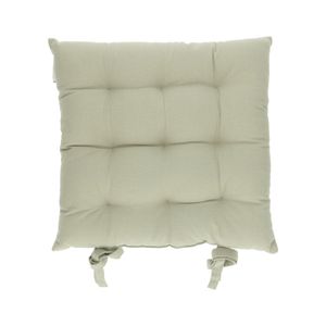 Green, organic cotton chair cushion, 40 x 40 cm