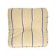 Blue striped, organic cotton seating cushion, 50 x 50 cm 