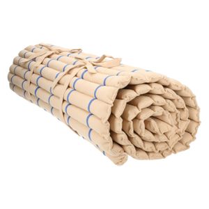Blue striped, organic cotton roll-up mat, 180 x 80 cm 
