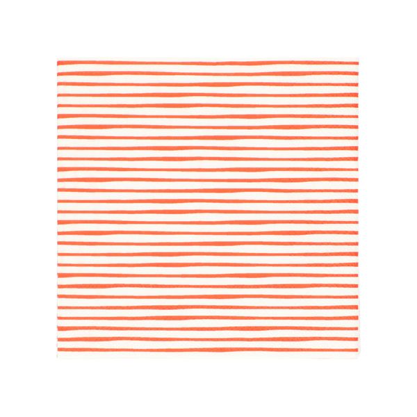 Napkins, paper, striped, 33 x 33 cm, pack of 20