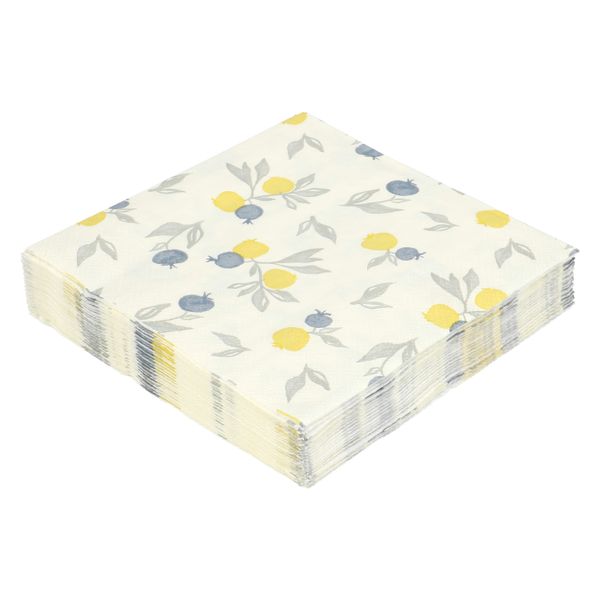 Napkins, paper, lemon, 33 x 33 cm, pack of 20