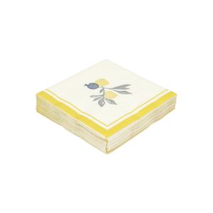 Napkins, paper, lemon, 25 x 25 cm, pack of 20