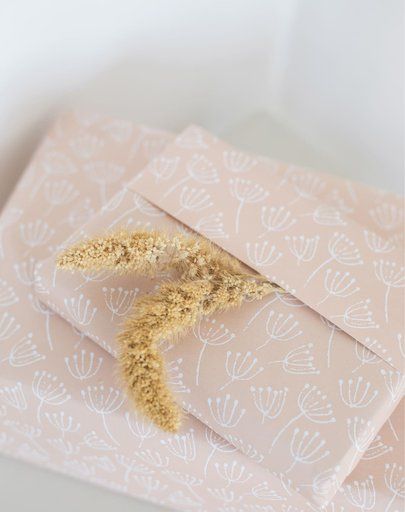 Inpakpapier, schermbloem 