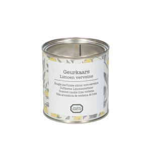 Lemon and verbena scented candle