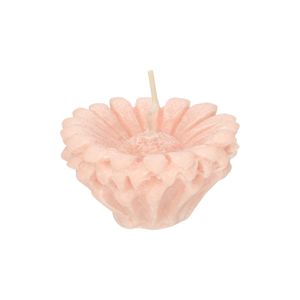 Pink, flower-shaped candle