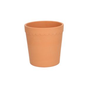 Terracotta flowerpot with scalloped lip, ø 13 cm