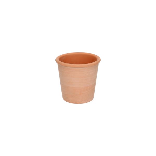 Bloempot, licht roodsteen, ronde rand, ø 13 cm 