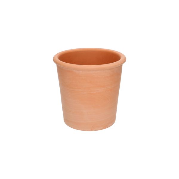 Light terracotta flowerpot with rounded lip, ø 17 cm 
