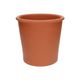 Dark terracotta flowerpot with rounded lip, ø 23 cm 