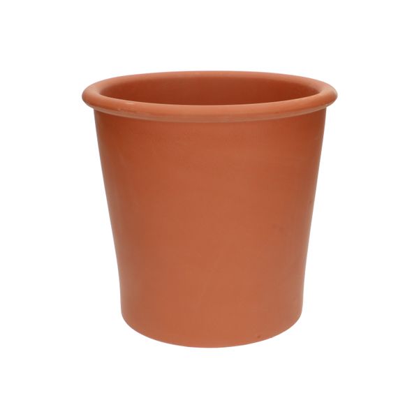 Bloempot ronde rand, donker terracotta, ø 23 cm 