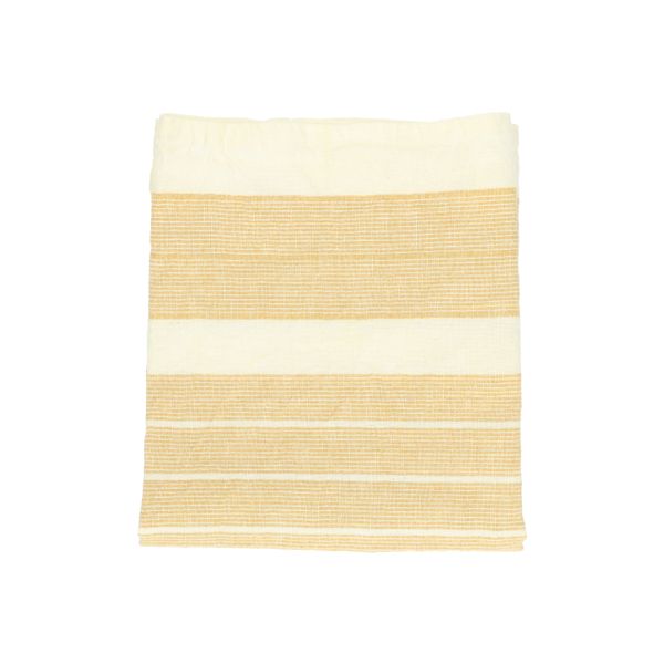 Yellow striped, linen/cotton tea towel, 50 x 70 cm