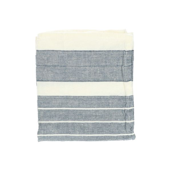 Blue striped, linen/cotton tea towel, 50 x 70 cm