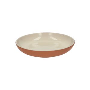 Terracotta, pebble coloured soup plate, ø 23 cm