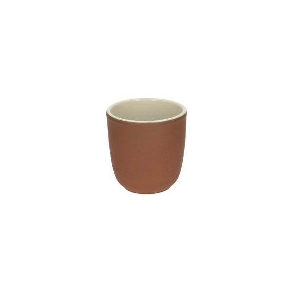 Terracotta, pebble coloured mug, ø 8 cm