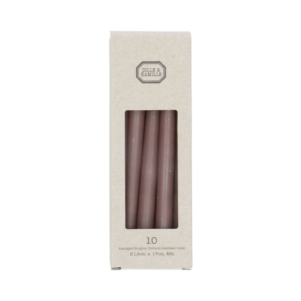 Kaarsjes smal, paars, 17 cm, 10 stuks Kaarsjes smal, paars, 17 cm, 10 stuks
