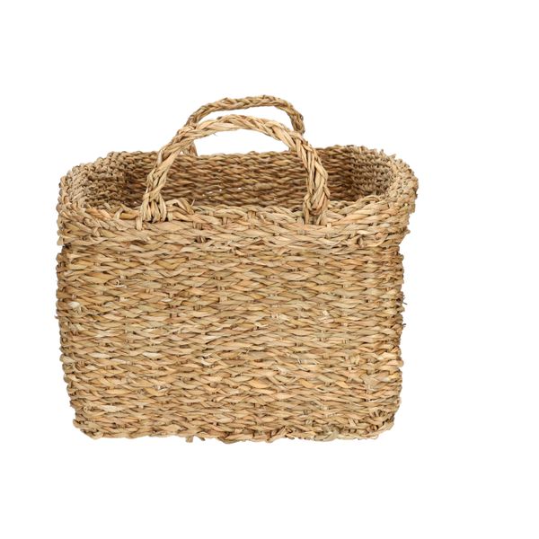 Cesta rectangular de algas marinas, tamaño medio 