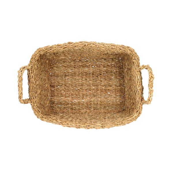 Cesta rectangular de algas marinas, tamaño medio 