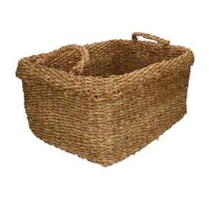 Large rectangular seagrass basket