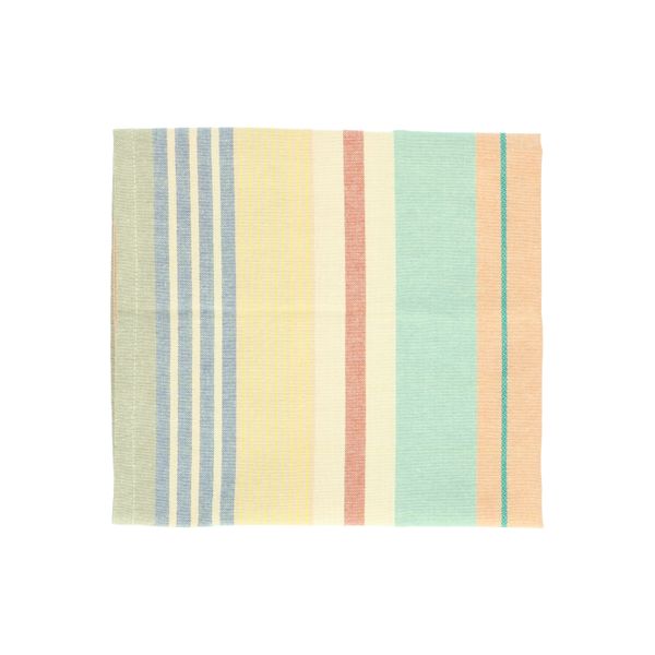 Organic cotton tea towel, multicoloured stripes, 50 x 70 cm 