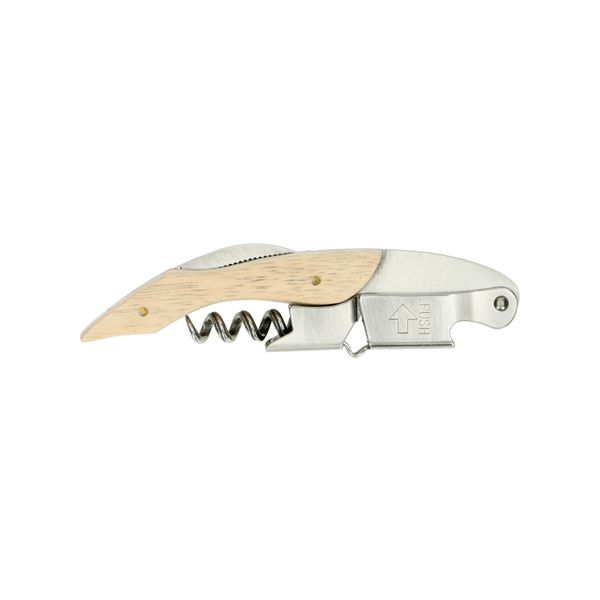 Stainless steel and rubberwood waiter’s knife