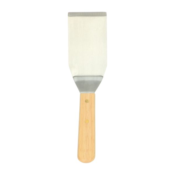 Spatel, rubberhout en rvs