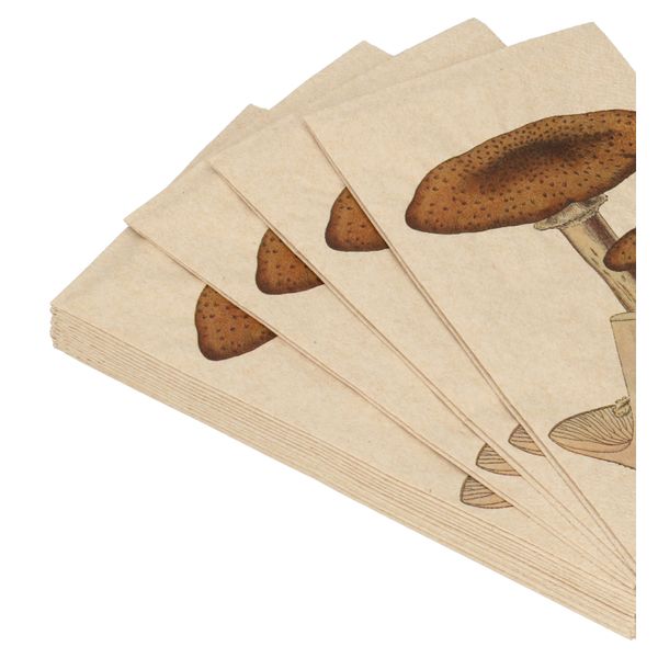 Servetten, papier, paddenstoel, 42 x 33 cm, 16 stuks Servetten, papier, paddenstoel, 42 x 33 cm, 16 stuks